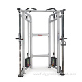 Gym equipment fitness machine dual adjustable pulley